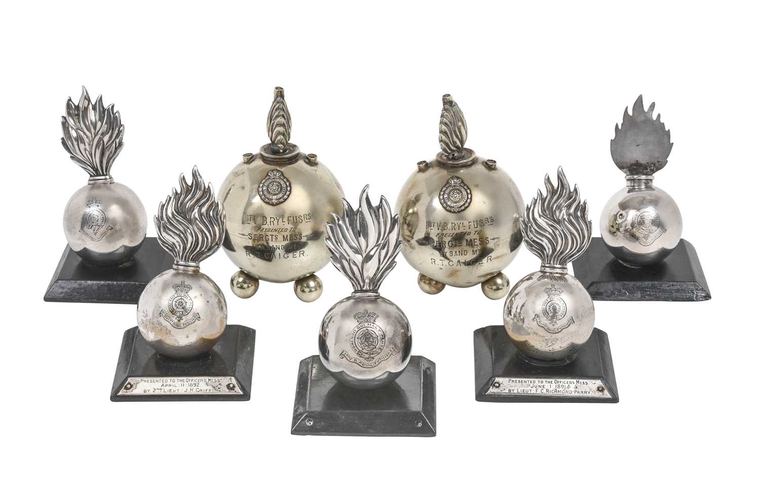 Lot 20 - Five Victorian Silver Place-Card Holders