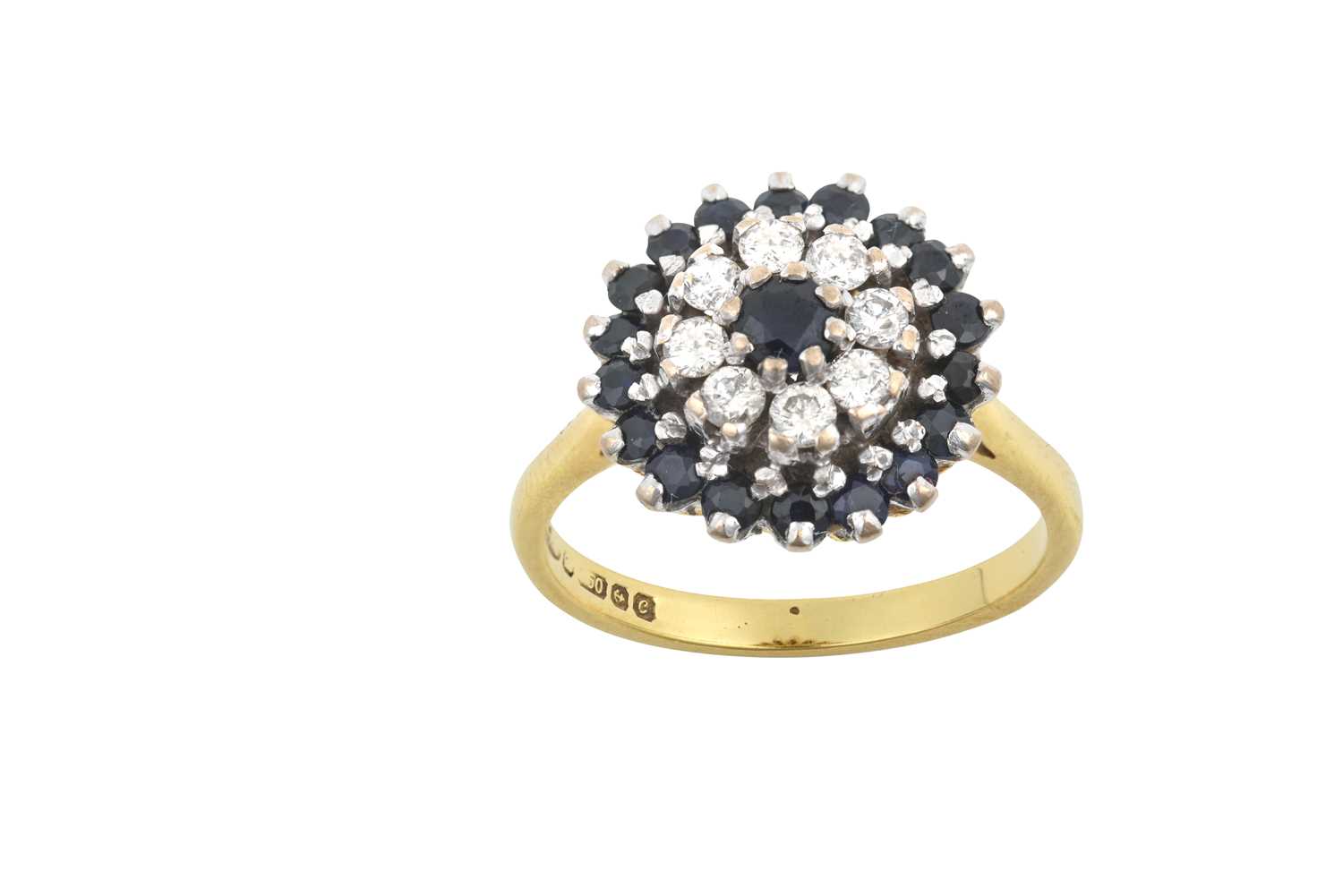An 18 carat gold sapphire and diamond ring SOLD OUT