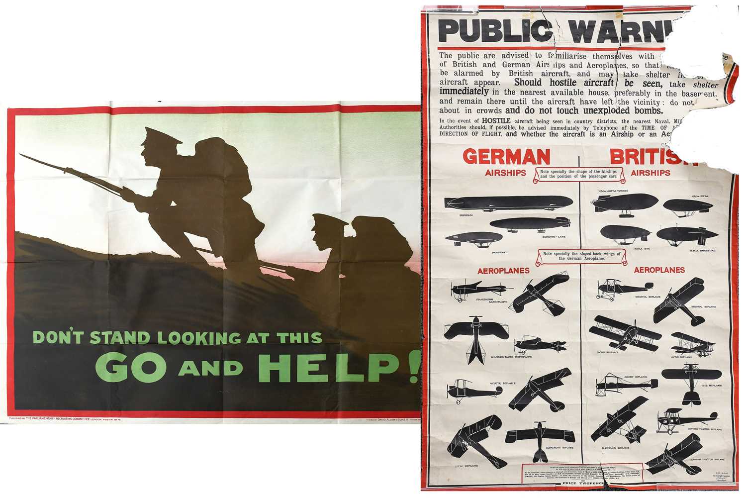 Lot 188 - A First World War Large Recruiting Poster No....