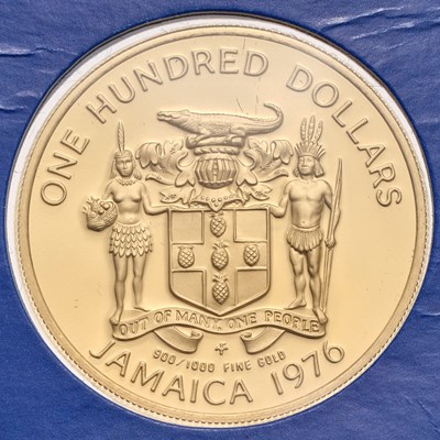Lot 209 - Jamaica, Proof One Hundred Dollars 1976, obv....