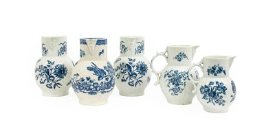 Lot 16 - A Worcester Porcelain Mask Jug, circa 1770,...