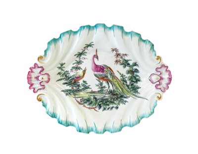 Lot 301 - A Chelsea Porcelain Silver-Shaped Dish, circa...