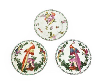 Lot 302 - A Chelsea Porcelain Plate, circa 1760, painted...