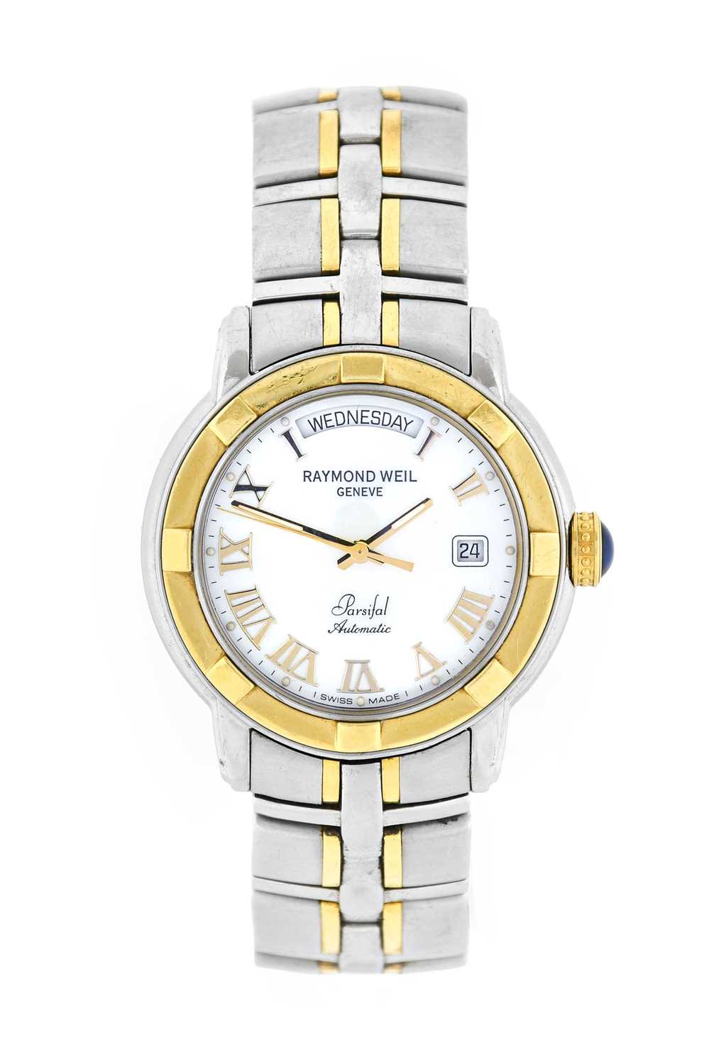 Lot 2407 - Raymond Weil: A Bi-Metal Automatic Day Date...