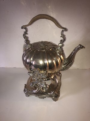 Lot 2320 - A George V Silver Kettle and Stand