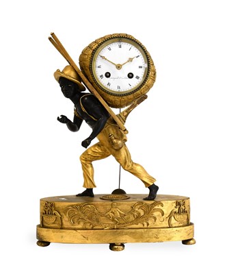 Lot 387 - A French Ormolu Bronze Striking Blackamoor...