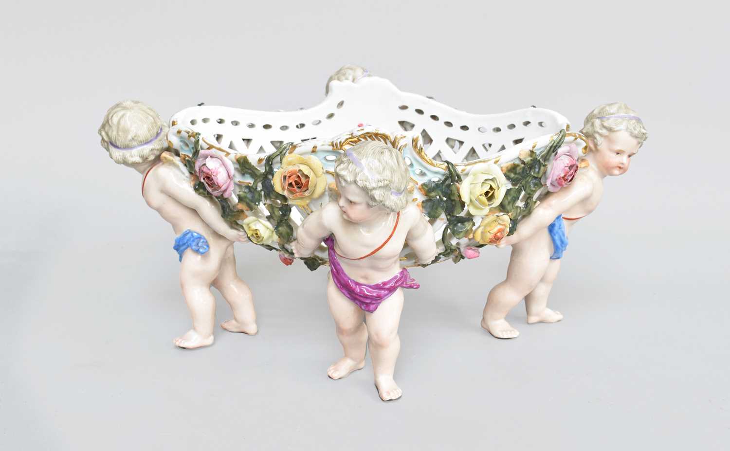 Lot 120 - A Sitzendorf Porcelain Centrepiece, first half...