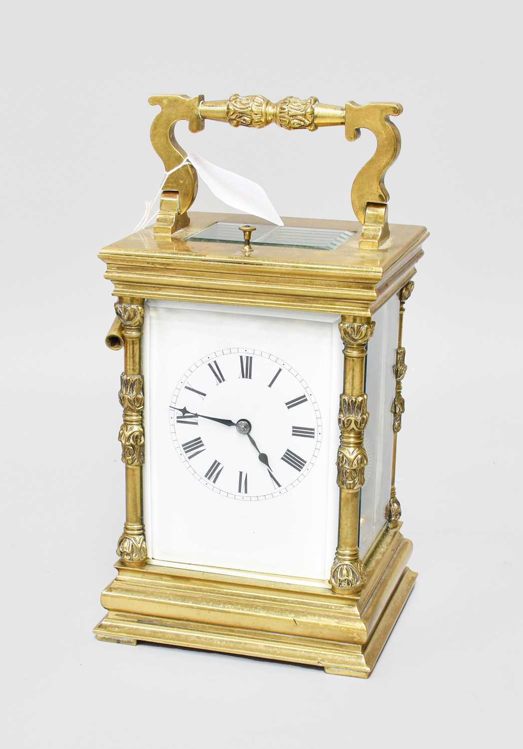 Lot 7 - A French Brass Strike and Repeat Carriage...