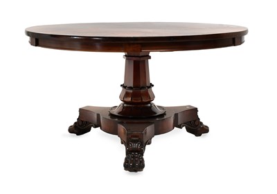 Lot 468 - A William IV Carved Mahogany Circular Dining...