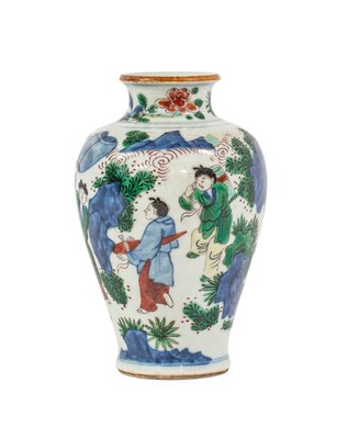 Lot 90 - A Chinese Wucai Porcelain Vase, in...