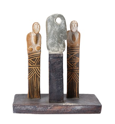 Lot 6 - John Maltby (1936-2020): Two Figures Looking...