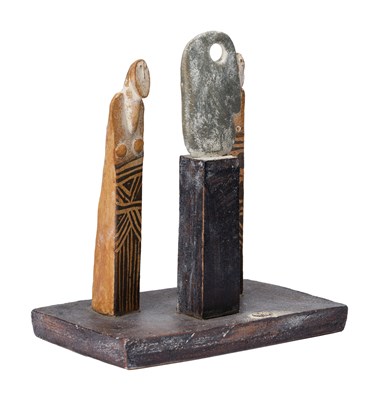 Lot 6 - John Maltby (1936-2020): Two Figures Looking...
