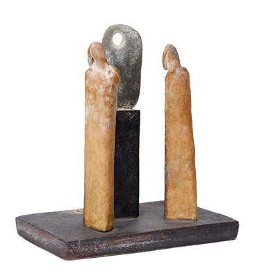 Lot 6 - John Maltby (1936-2020): Two Figures Looking...