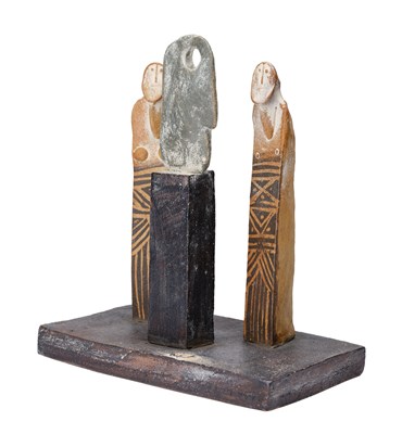 Lot 6 - John Maltby (1936-2020): Two Figures Looking...