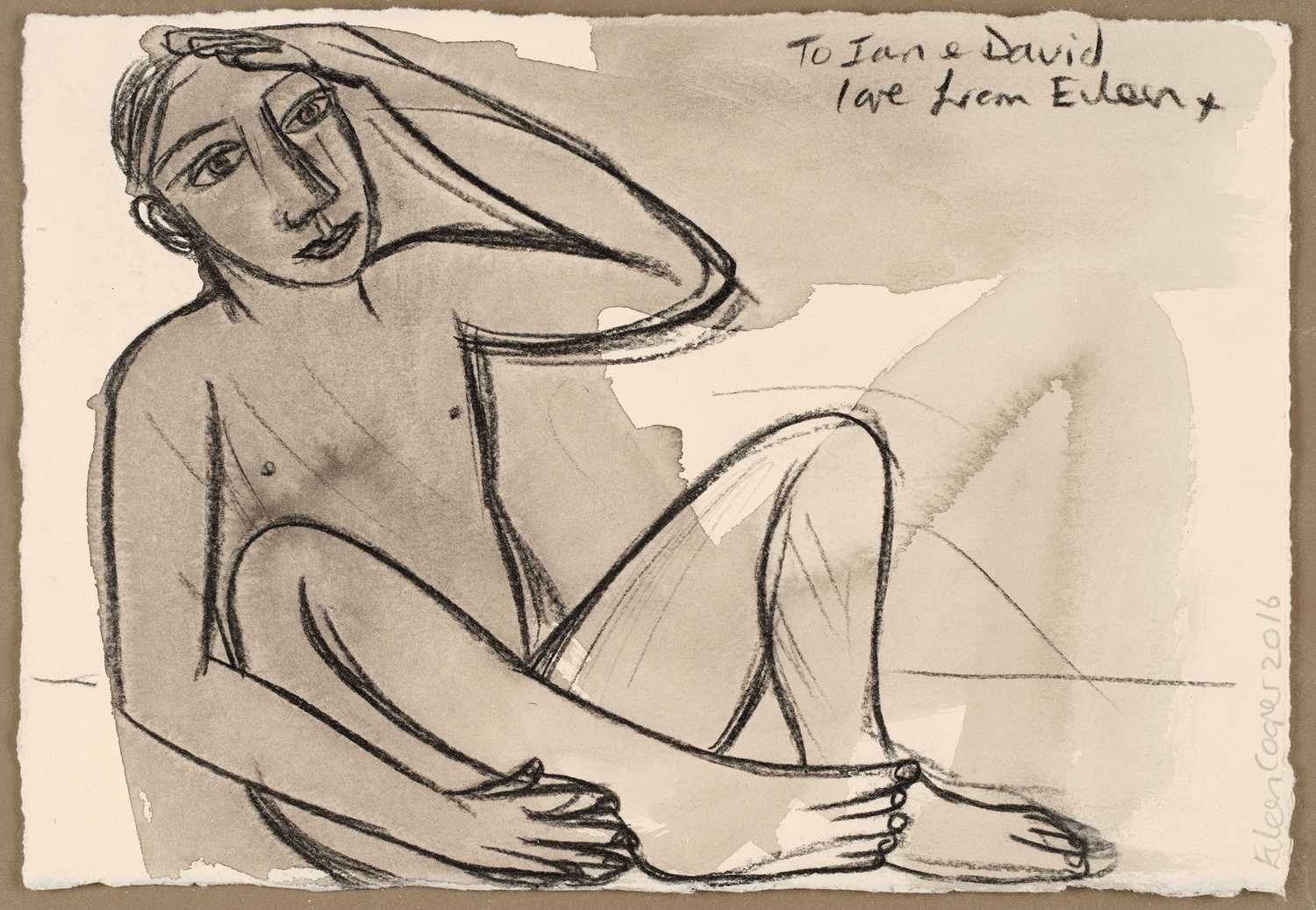 Lot 414 - Eileen Cooper OBE, RA (b.1953) Male nude...