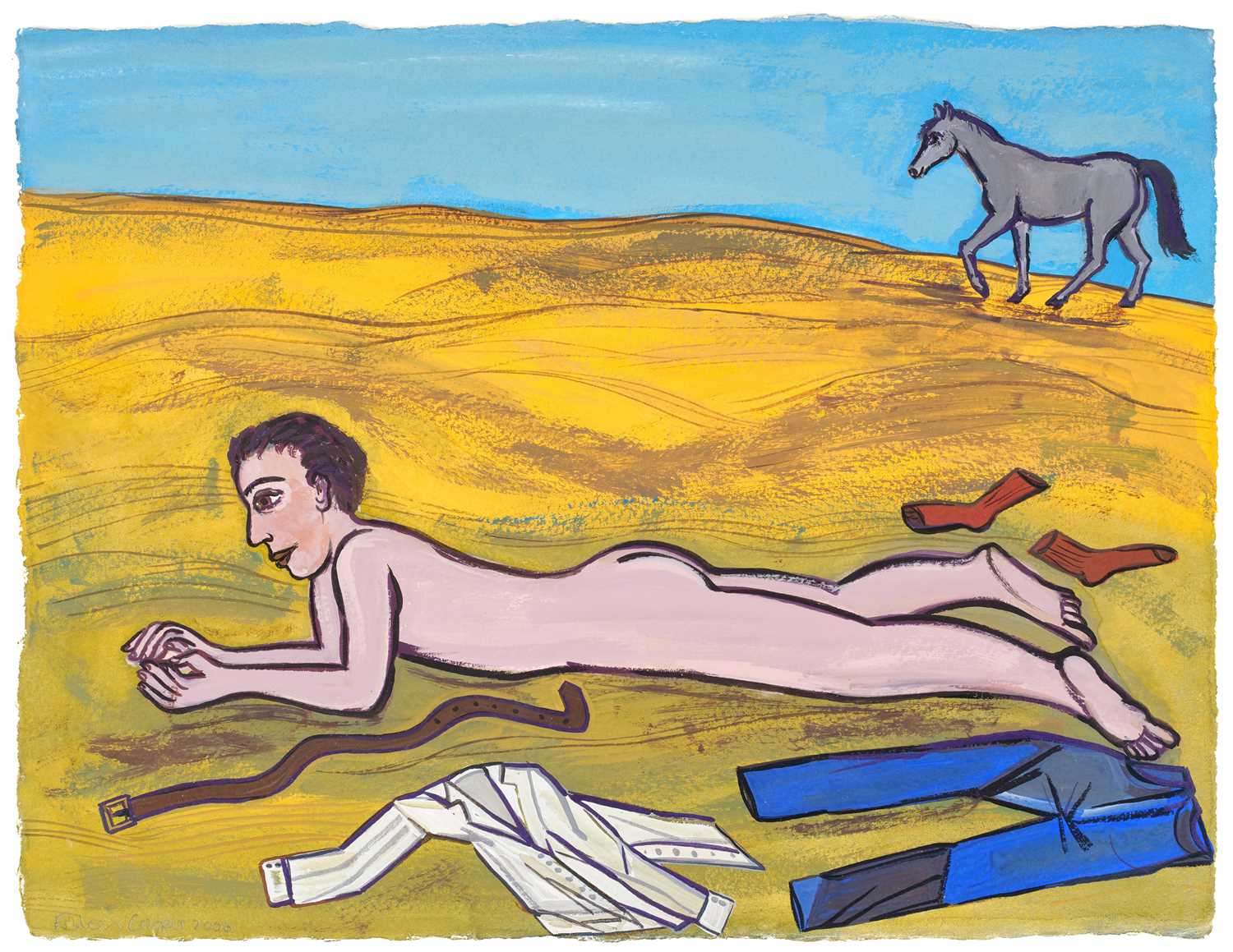 Lot 425 - Eileen Cooper OBE, RA (b.1953) Male nude and...