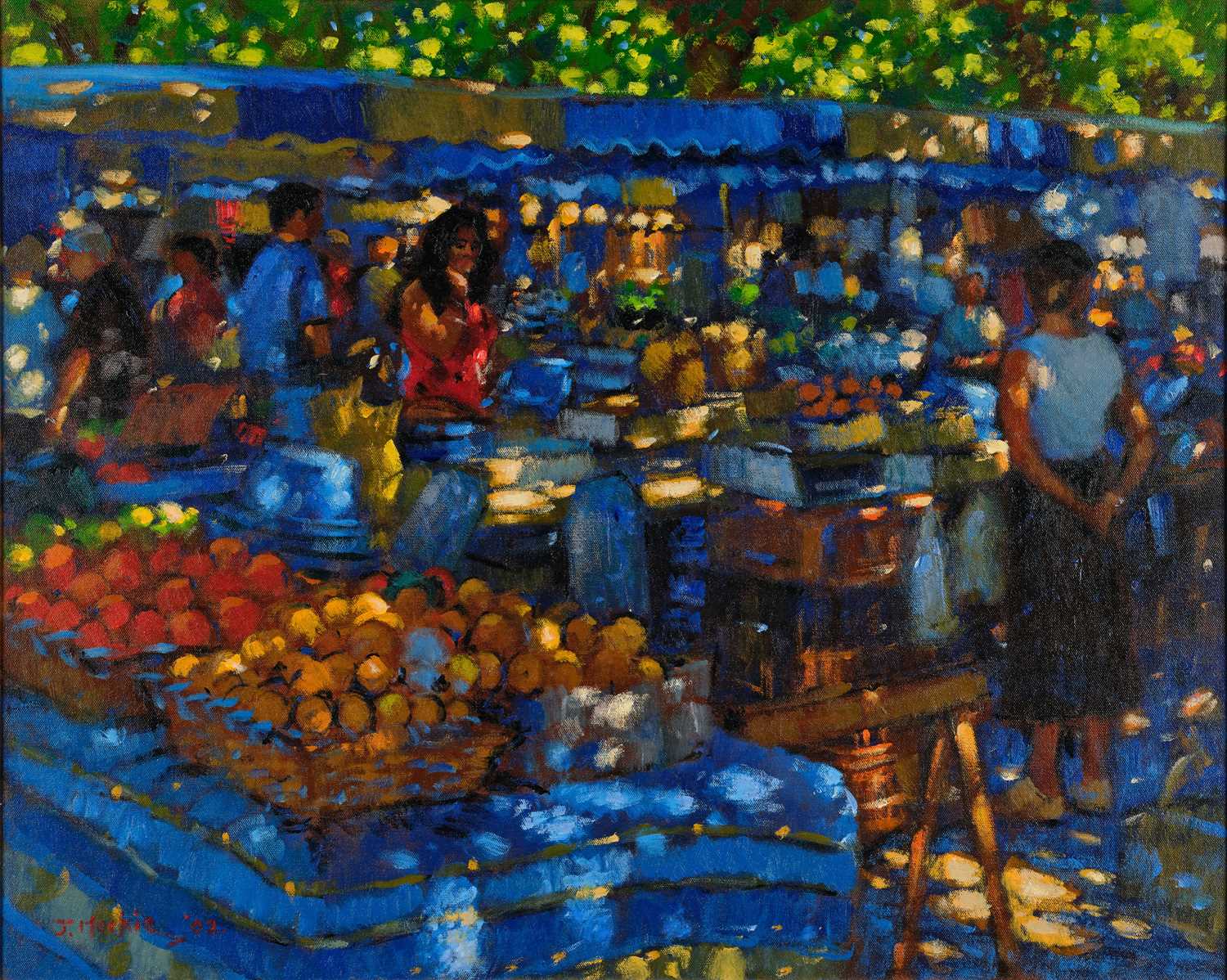 Lot 365 - John Mackie (b.1953) "Saturday Market...