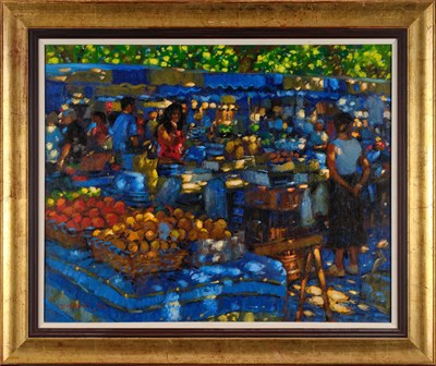 Lot 365 - John Mackie (b.1953) "Saturday Market...