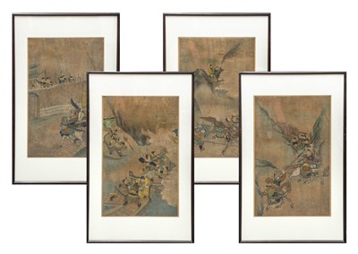 Lot 200 - Chinese School Battle scenes, possibly...