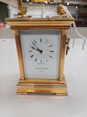 Lot 18 - A Brass Striking Carriage Clock, retailed by...