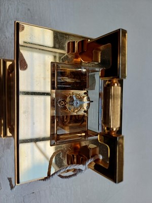 Lot 18 - A Brass Striking Carriage Clock, retailed by...