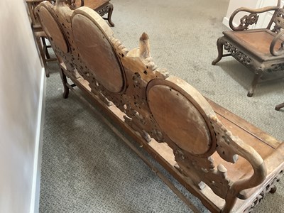 Lot 87 - An Eight-Piece Suite of Chinese Hardwood or...