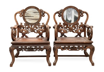 Lot 87 - An Eight-Piece Suite of Chinese Hardwood or...