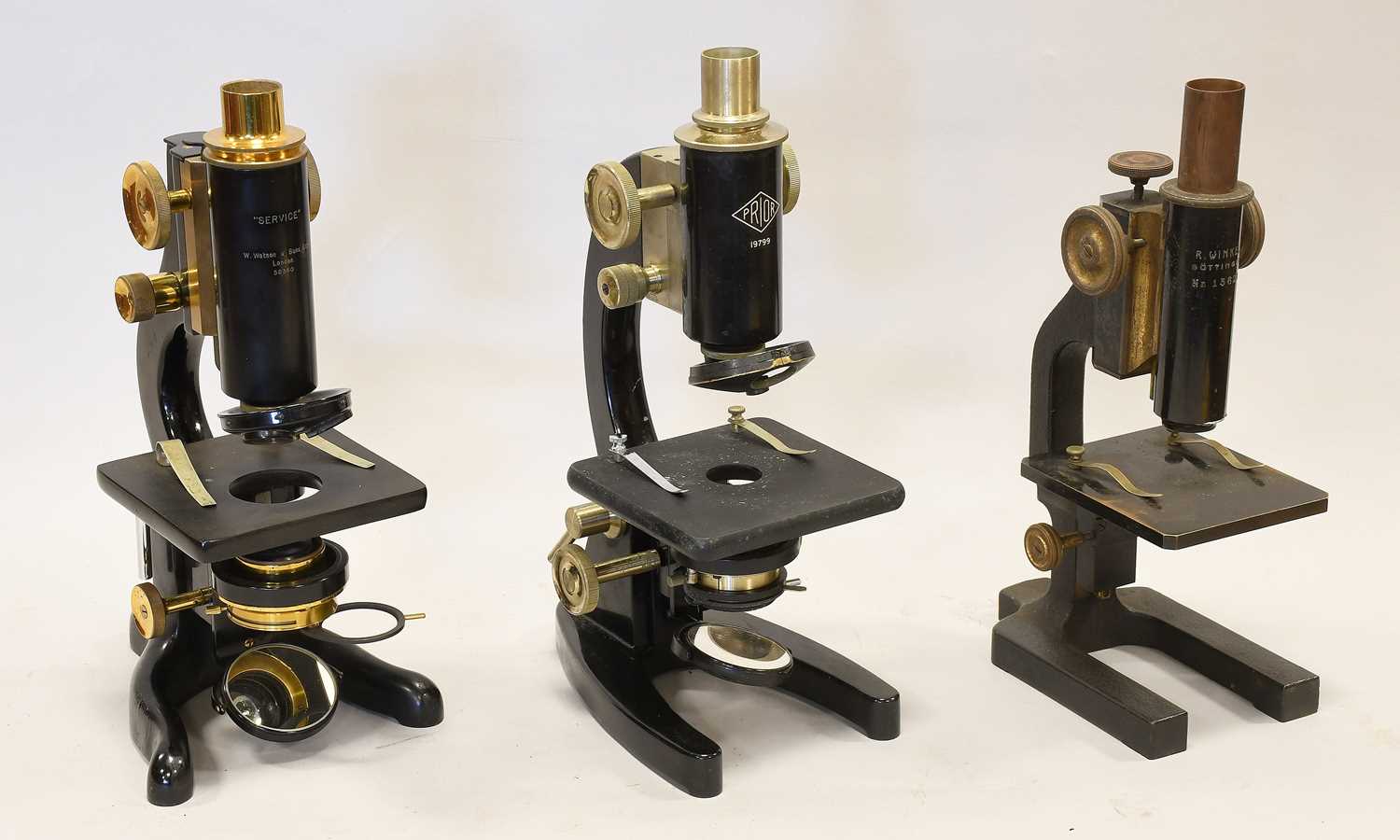 Lot 289 - W Watson & Sons Service Microscope