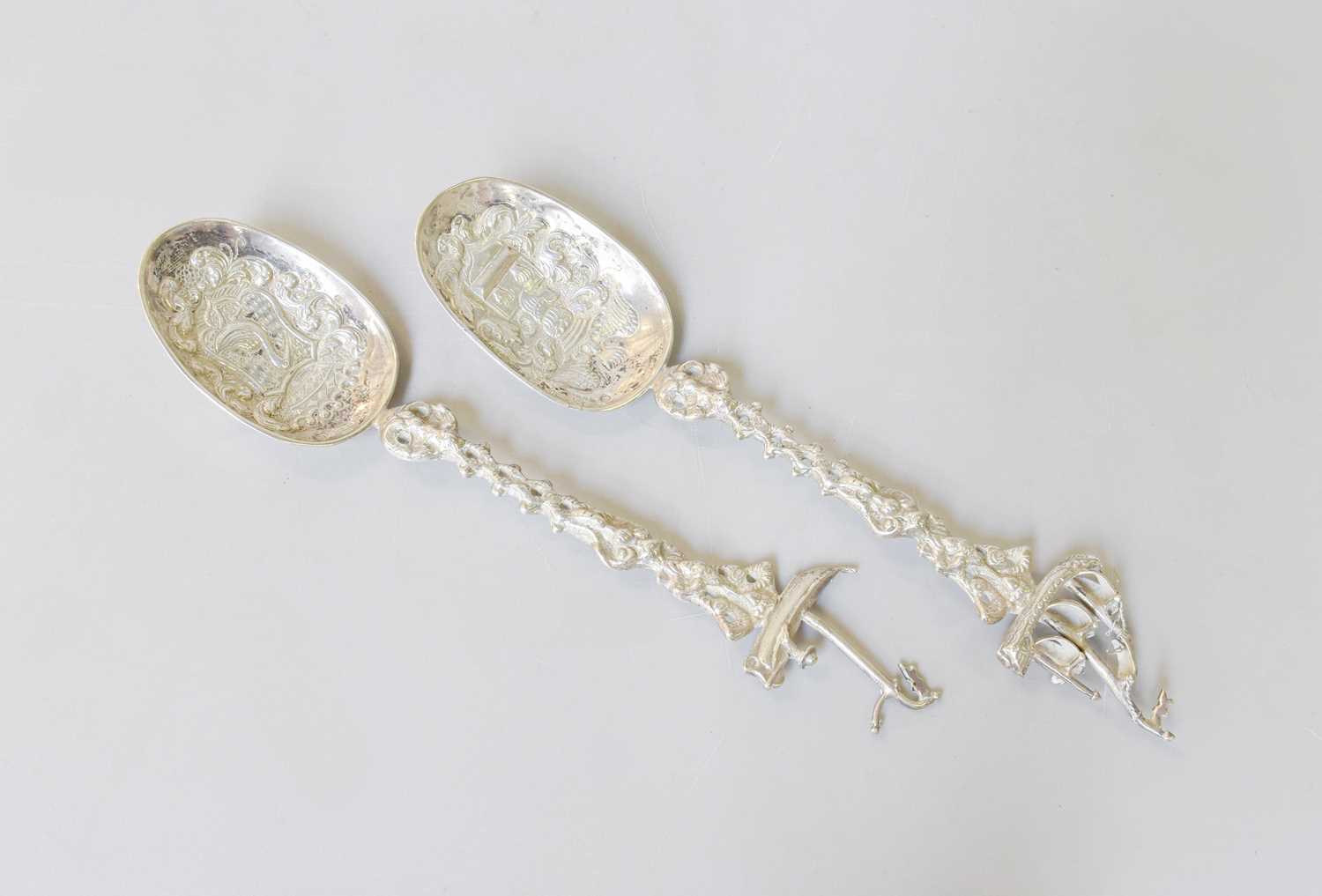 Lot 61 - A Pair of Dutch Silver Spoons, With...