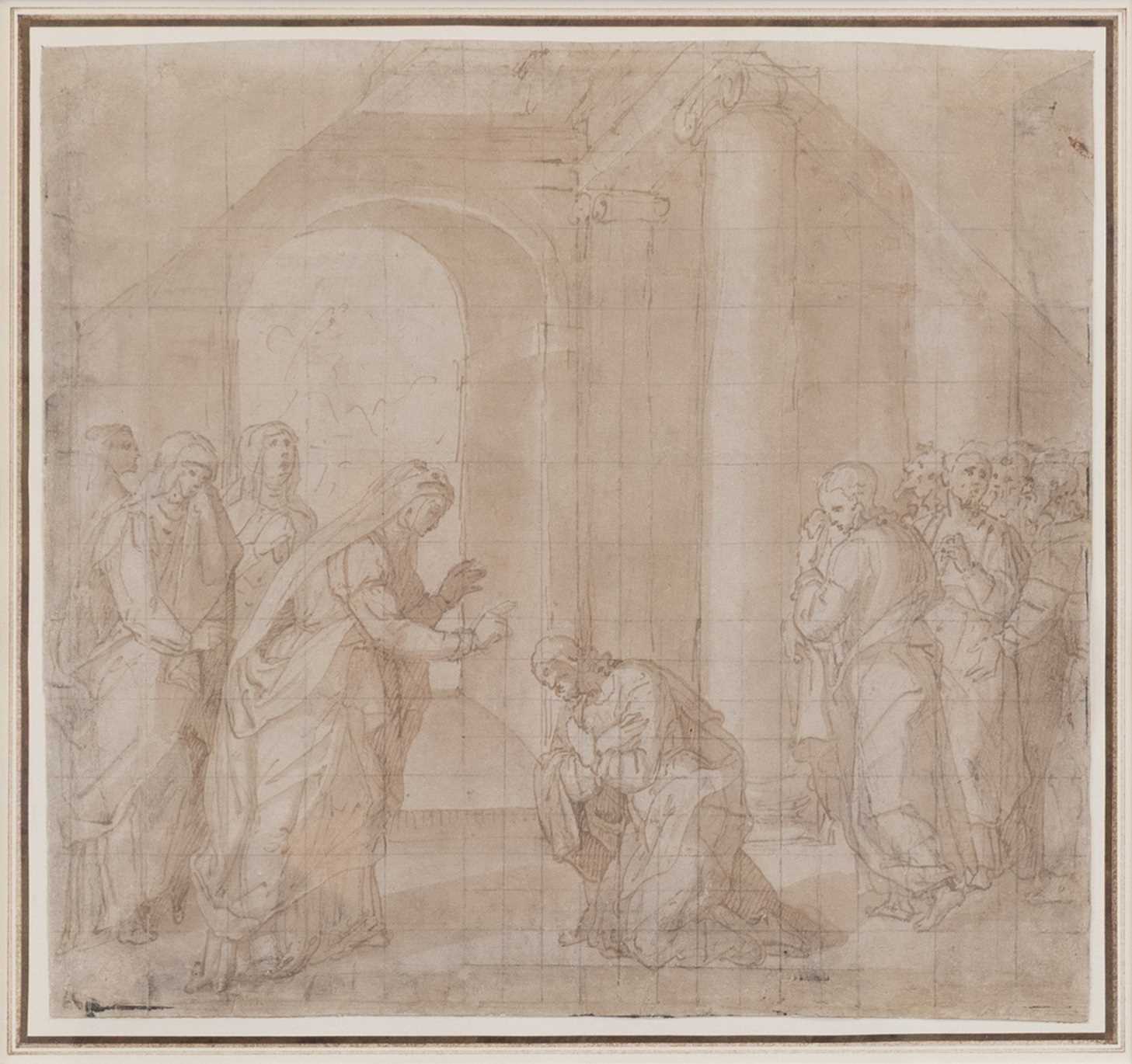 Lot 1061 - Italian School (17th century) Temple interior...