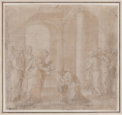 Lot 1061 - Italian School (17th century) Temple interior...