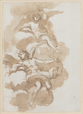 Lot 1060 - Bolognese School (18th century) Angels resting...