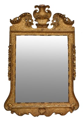 Lot 455 - A George II Carved Giltwood Mirror, 2nd...