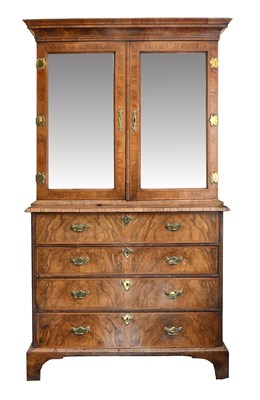 Lot 456 - A George I Figured Walnut and Featherbanded...