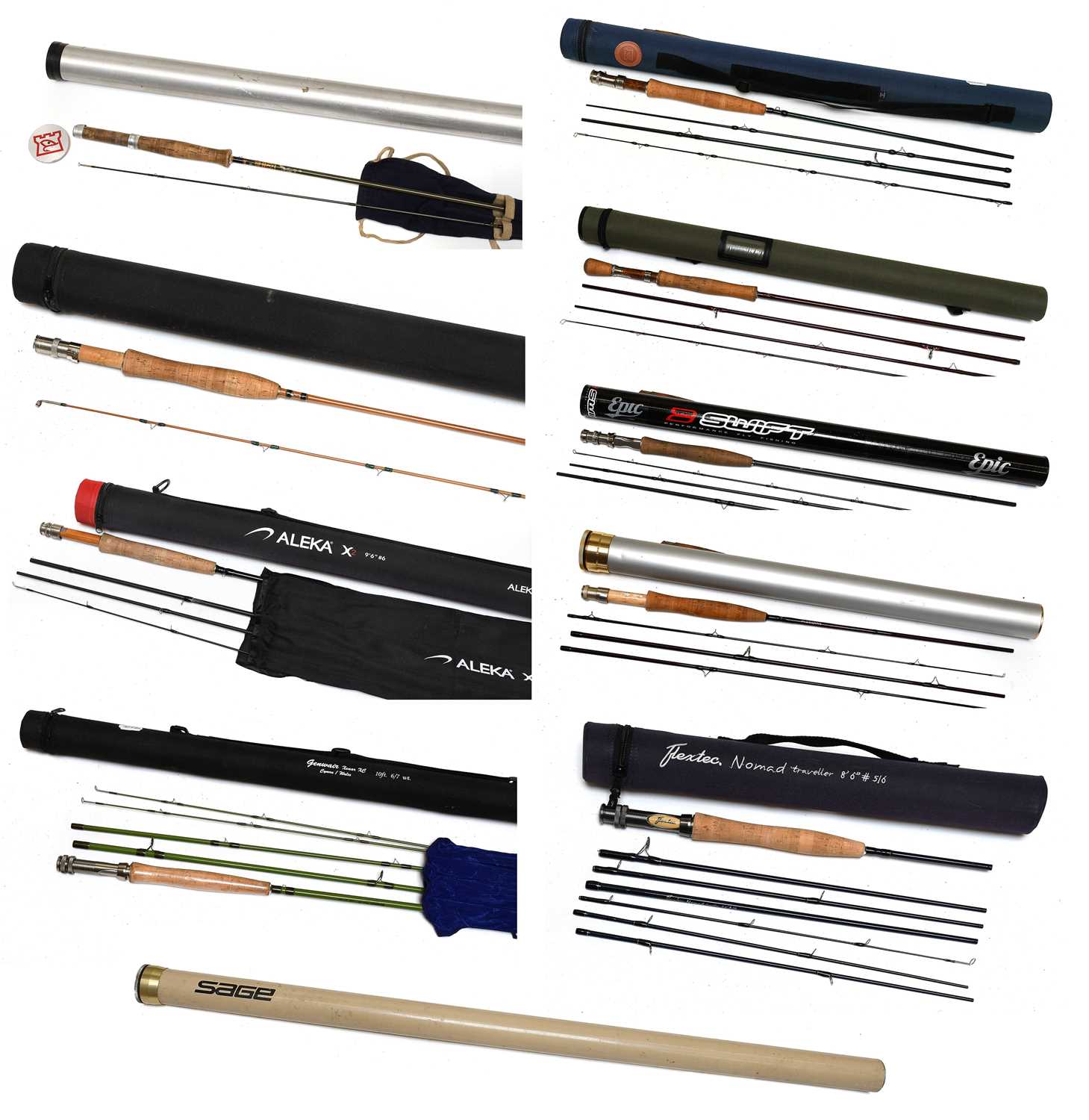 Colored Fly Rods Lot 32 - A Collection of Various Fly Rods