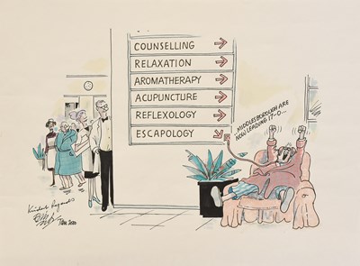 Lot 125 - Roger Mahoney Two Hand Drawn Cartoon Strips 'The Gambols'