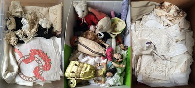 Lot 1117 - Assorted Textiles, Lace, Costume Accessories...