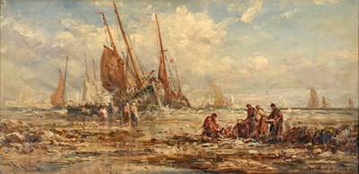 Lot 1112 - William Edward Webb (1862-1903) Beach scene...
