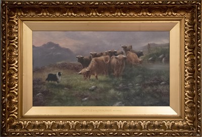 Lot 1130 - W* Craig (20th Century) "Cattle in the...