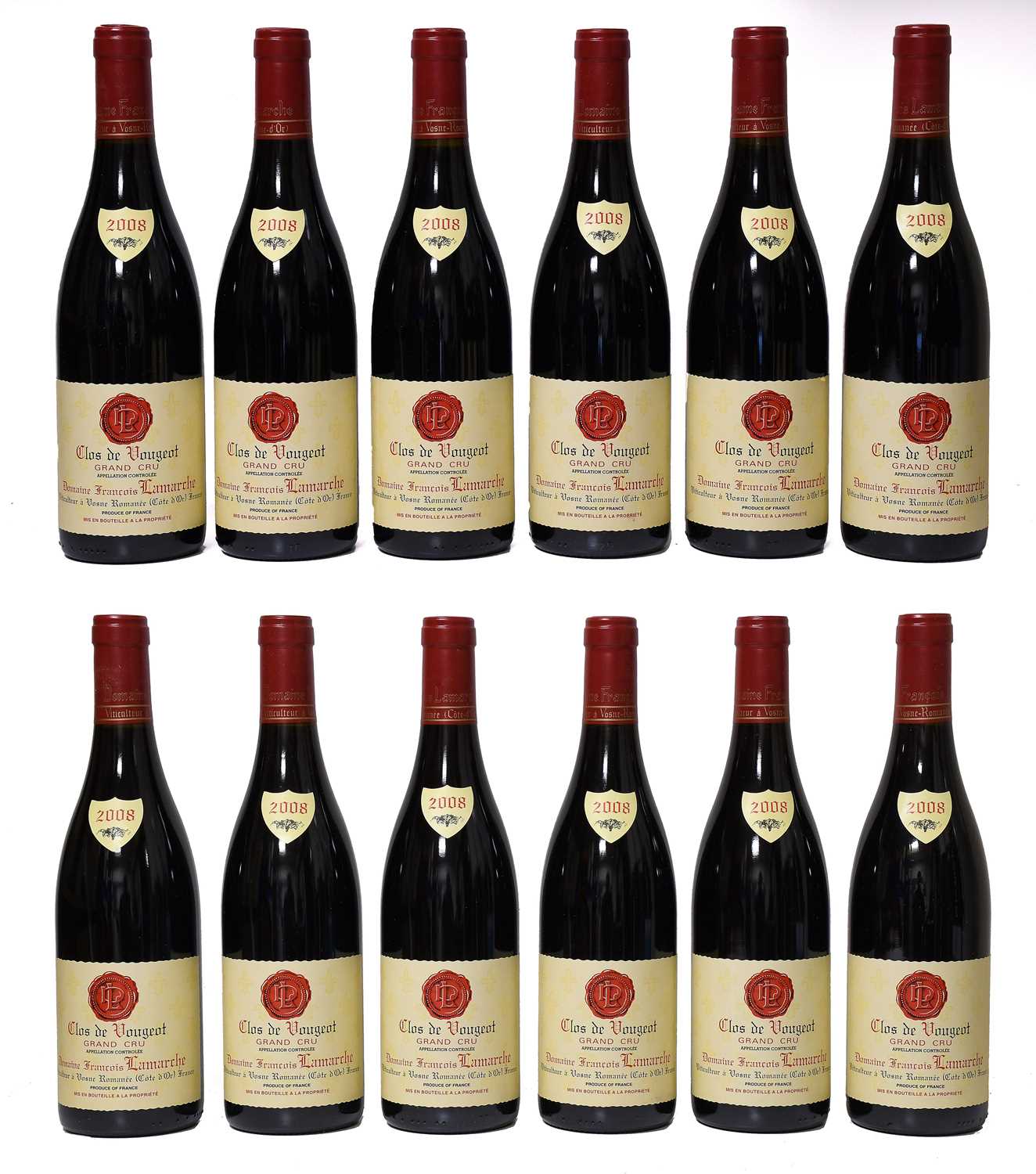 Lot 3090 - Domaine Francois Lamarche Clos de Vougeot 2008...