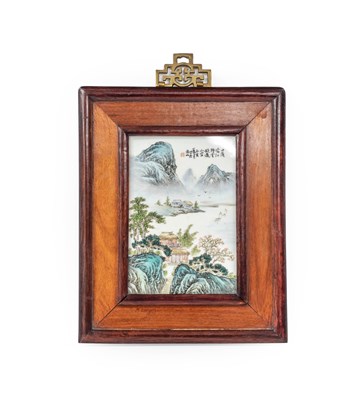 Lot 107 - A Chinese Porcelain Plaque, late 19th/20th...
