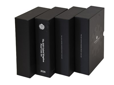 Lot 432 - 4x UK Proof Sets, comprising: 2020, 2021, 2022...