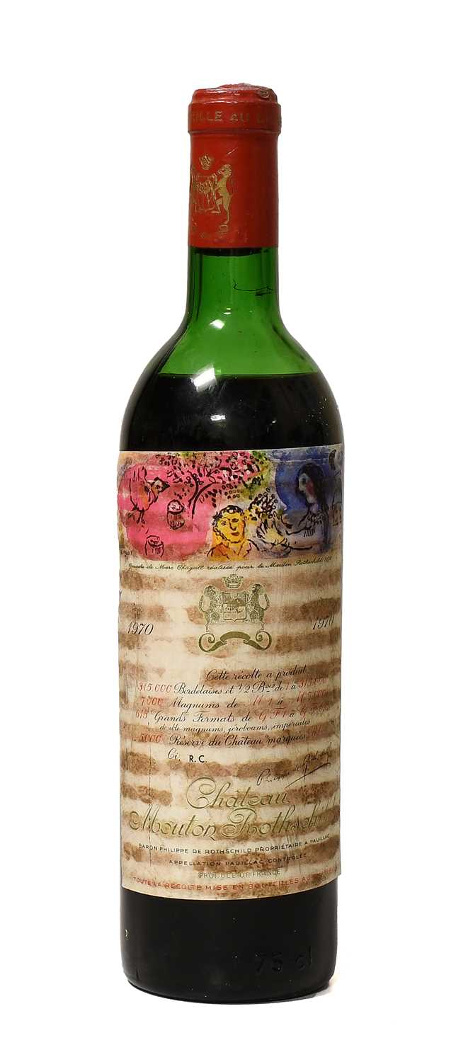 Lot 3062 - Château Mouton Rothschild 1970 Pauillac (one...