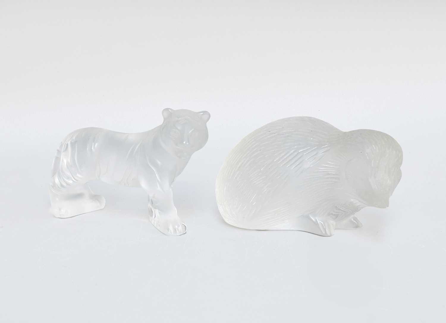 Lot 146 - A Modern Lalique Glass Hedgehog Model and a...