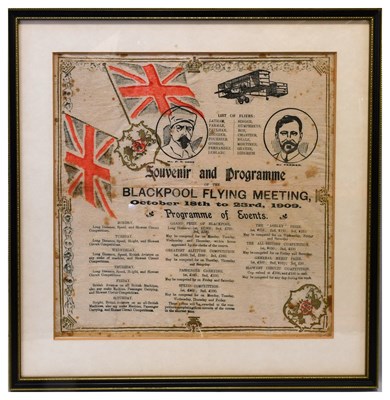 Lot 3130 - Blackpool Flying Meeting 1909 Crepe Paper Napkin