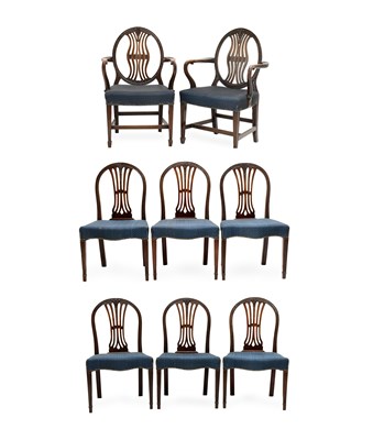 Lot 519 - A Set of Six George III Carved Mahogany Dining...