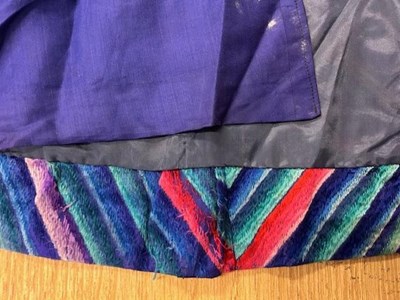 Lot 2221 - Large 19th Century Chinese Robe in Purple Silk...