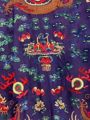 Lot 2221 - Large 19th Century Chinese Robe in Purple Silk...