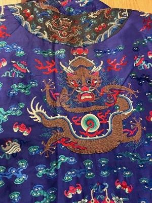Lot 2221 - Large 19th Century Chinese Robe in Purple Silk...
