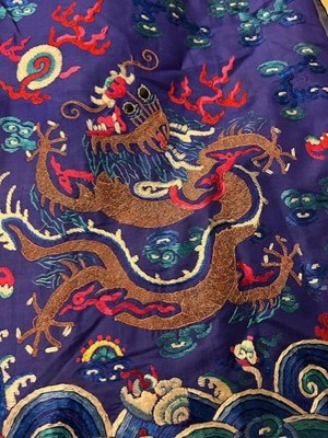 Lot 2221 - Large 19th Century Chinese Robe in Purple Silk...